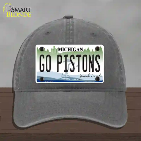 Go Pistons Novelty License Plate Hat Tag Unconstructed Cotton / Charcoal