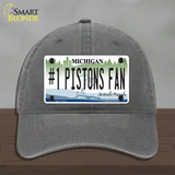 Number 1 Pistons Fan Novelty License Plate Hat Tag Unconstructed Cotton / Charcoal