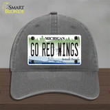 Go Red Wings Novelty License Plate Hat Tag Unconstructed Cotton / Charcoal