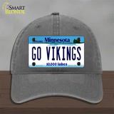 Go Vikings Novelty License Plate Hat Tag Unconstructed Cotton / Charcoal