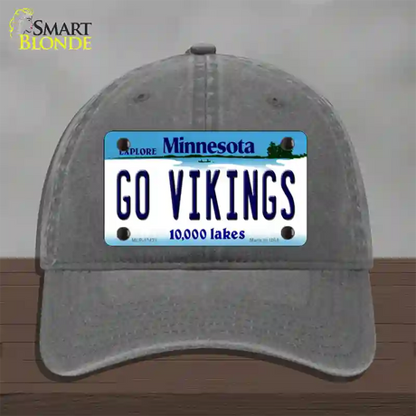 Go Vikings Novelty License Plate Hat Tag Unconstructed Cotton / Charcoal