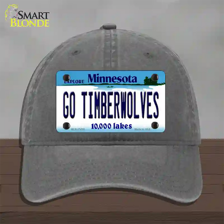 Go Timberwolves Novelty License Plate Hat Tag Unconstructed Cotton / Charcoal