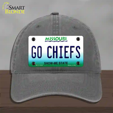 Go Chiefs Novelty License Plate Hat Tag Unconstructed Cotton / Charcoal