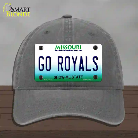 Go Royals Novelty License Plate Hat Tag Unconstructed Cotton / Charcoal