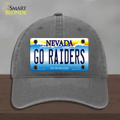 Go Raiders Nevada Novelty License Plate Hat Tag Unconstructed Cotton / Charcoal