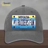 Number 1 Raiders Fan Nevada Novelty License Plate Hat Tag Unconstructed Cotton / Charcoal