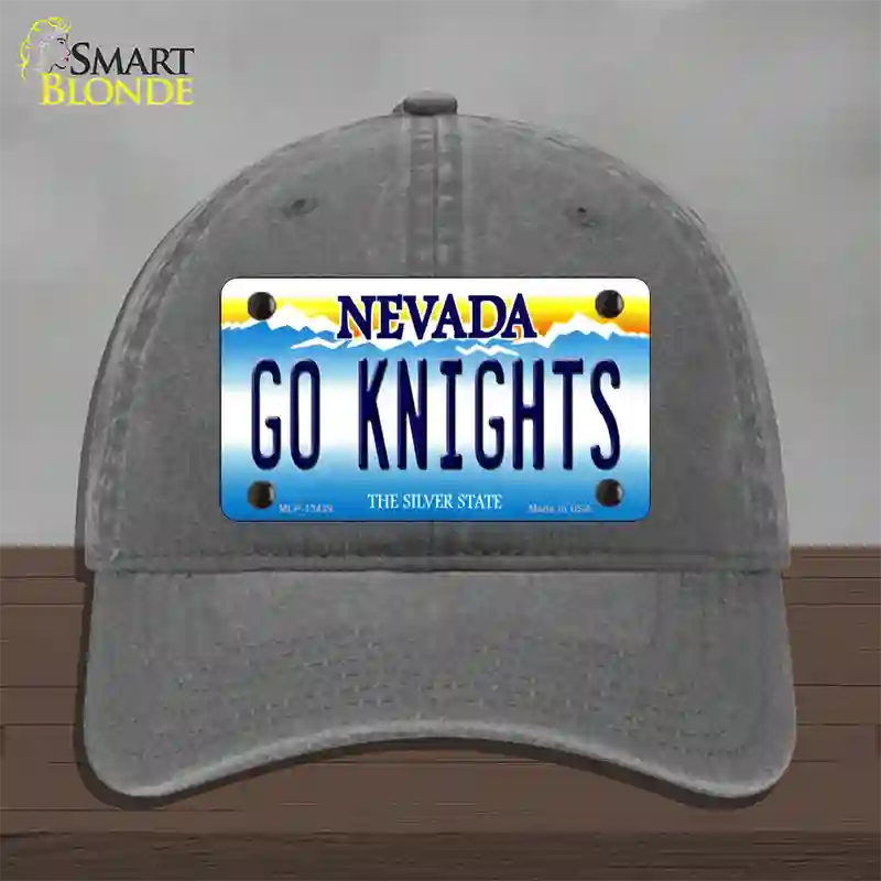 Go Golden Knights Novelty License Plate Hat Tag Unconstructed Cotton / Charcoal