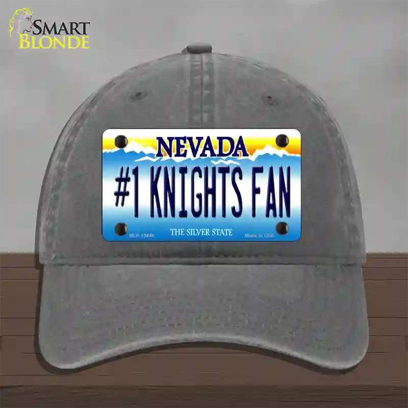 Number 1 Golden Knights Fan Novelty License Plate Hat Tag Unconstructed Cotton / Charcoal