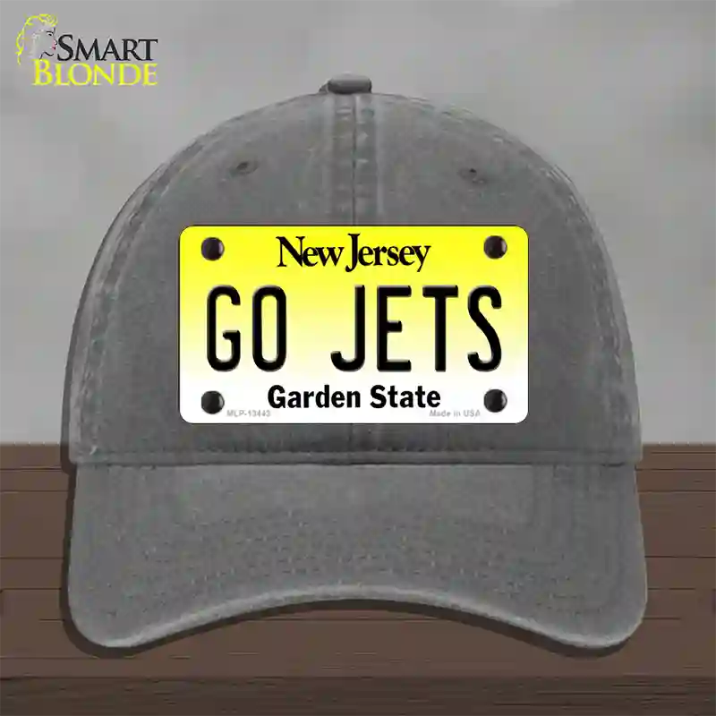 Go Jets Novelty License Plate Hat Tag Unconstructed Cotton / Charcoal