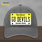 Go Devils Novelty License Plate Hat Tag Unconstructed Cotton / Charcoal