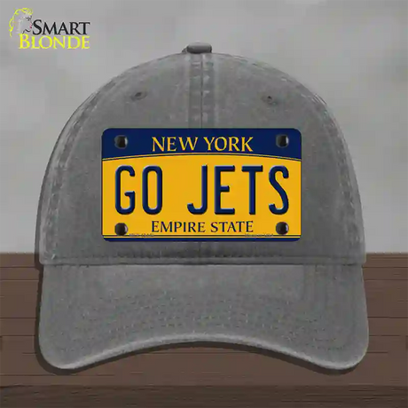 New York Go Jets Novelty License Plate Hat Tag Unconstructed Cotton / Charcoal