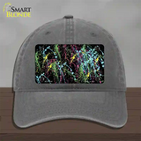 Paint Splashes Novelty License Plate Hat Unconstructed Cotton / Charcoal