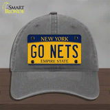 Go Nets Novelty License Plate Hat Tag Unconstructed Cotton / Charcoal