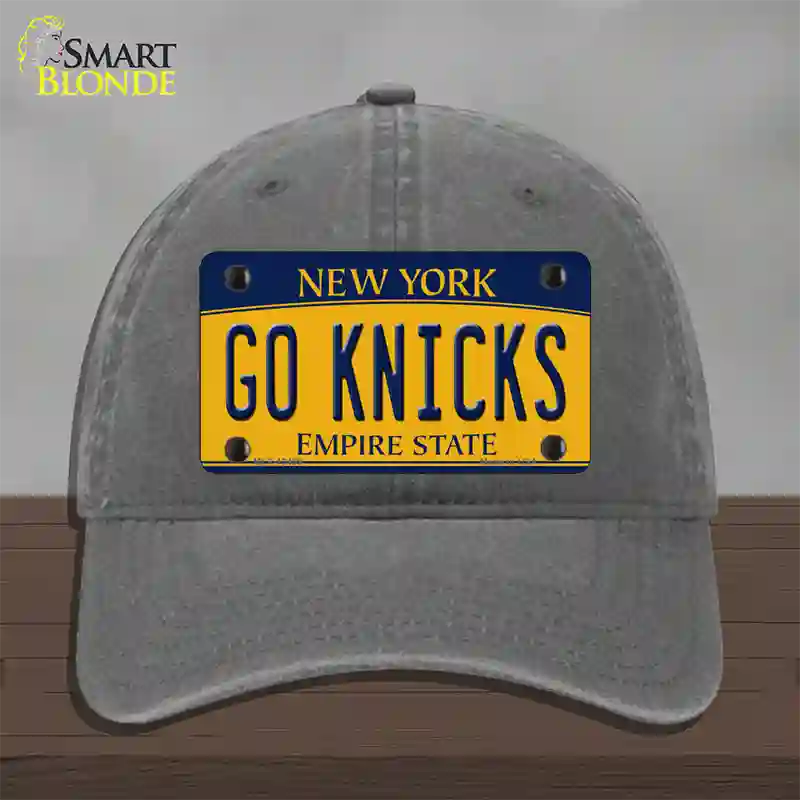 Go Knicks Novelty License Plate Hat Tag Unconstructed Cotton / Charcoal