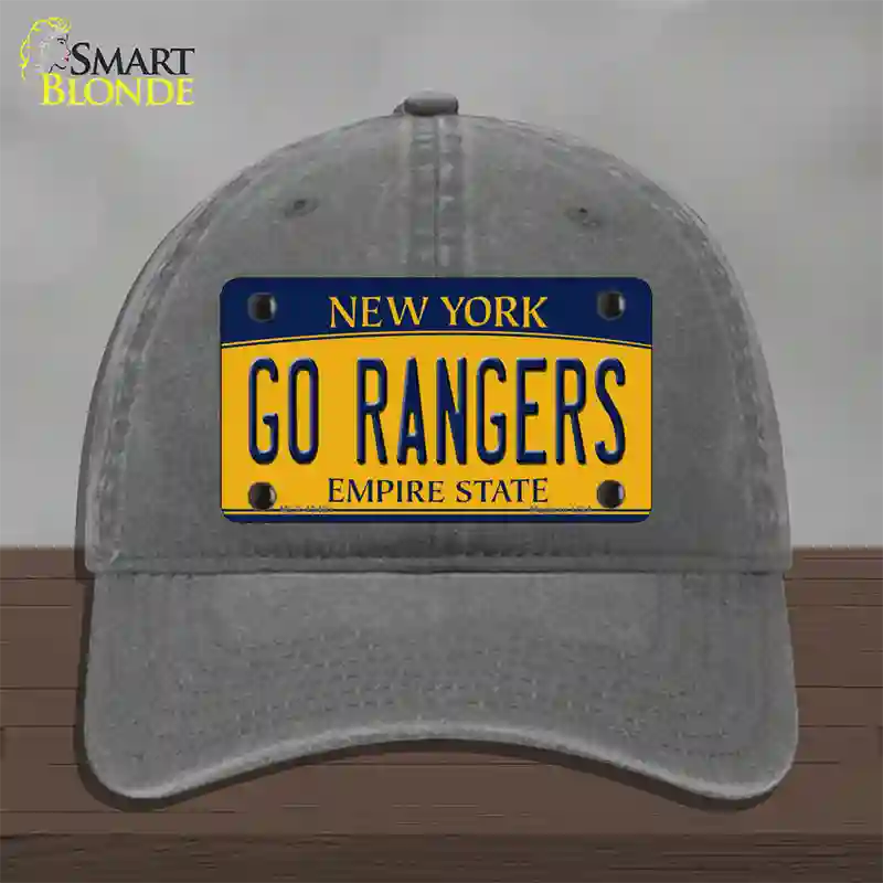 Go Rangers Novelty License Plate Hat Tag Unconstructed Cotton / Charcoal