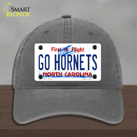 Hornets Fan Novelty License Plate Hat Tag Unconstructed Cotton / Charcoal