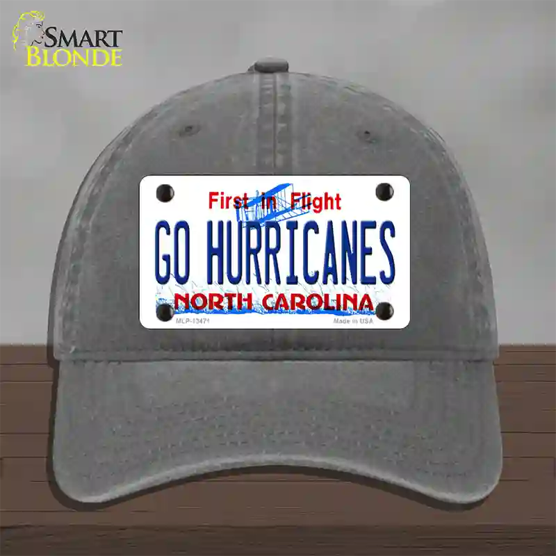 Go Hurricanes Novelty License Plate Hat Tag Unconstructed Cotton / Charcoal