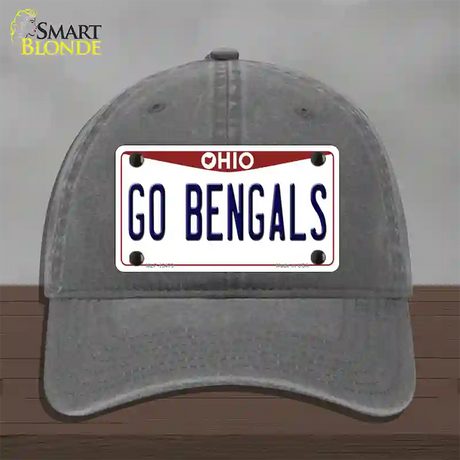 Go Bengals Novelty License Plate Hat Tag Unconstructed Cotton / Charcoal