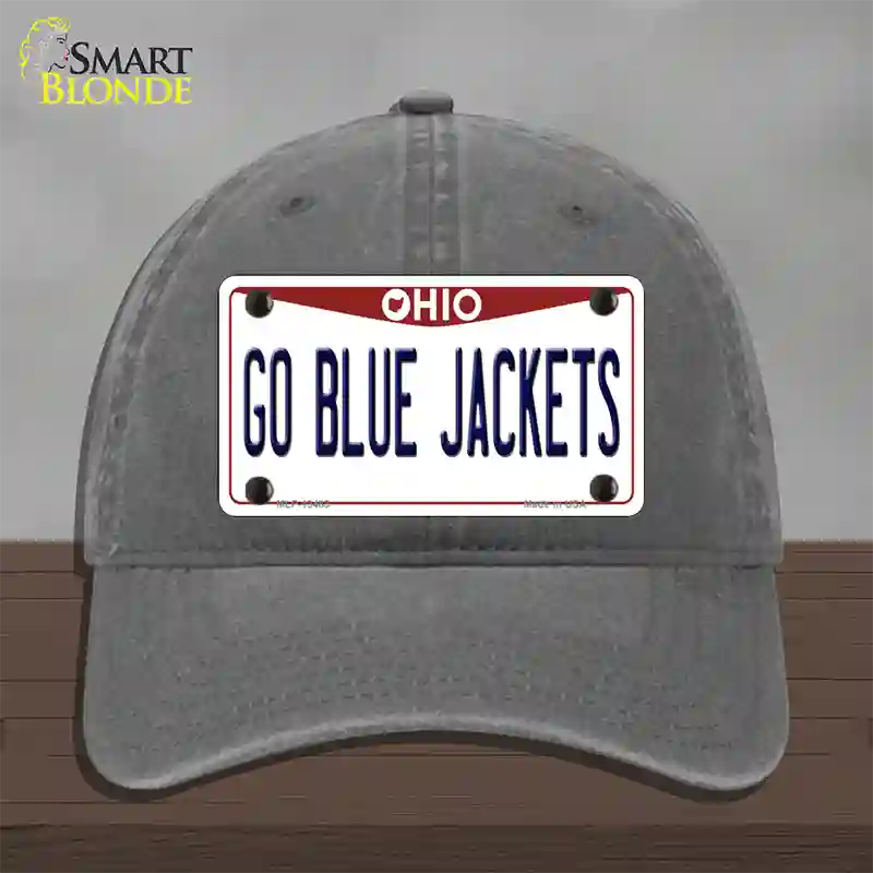 Go Blue Jackets Novelty License Plate Hat Tag Unconstructed Cotton / Charcoal