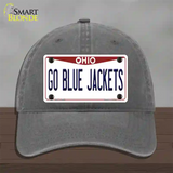 Go Blue Jackets Novelty License Plate Hat Tag Unconstructed Cotton / Charcoal