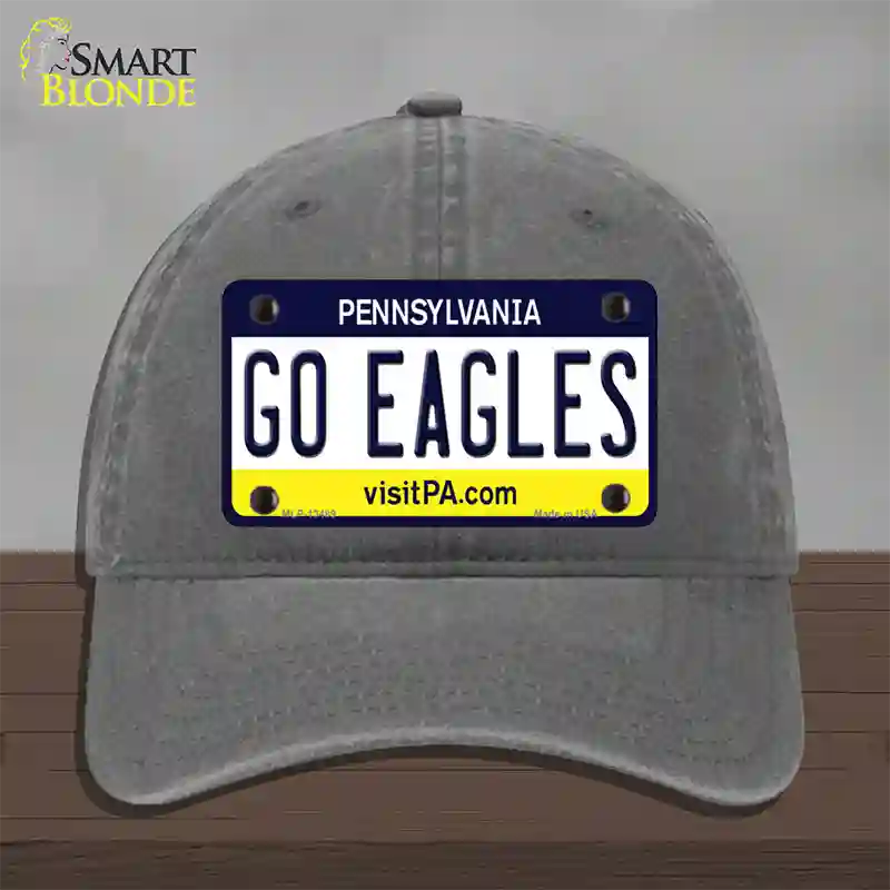 Go Eagles Novelty License Plate Hat Tag Unconstructed Cotton / Charcoal