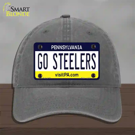 Go Steelers Novelty License Plate Hat Tag Unconstructed Cotton / Charcoal