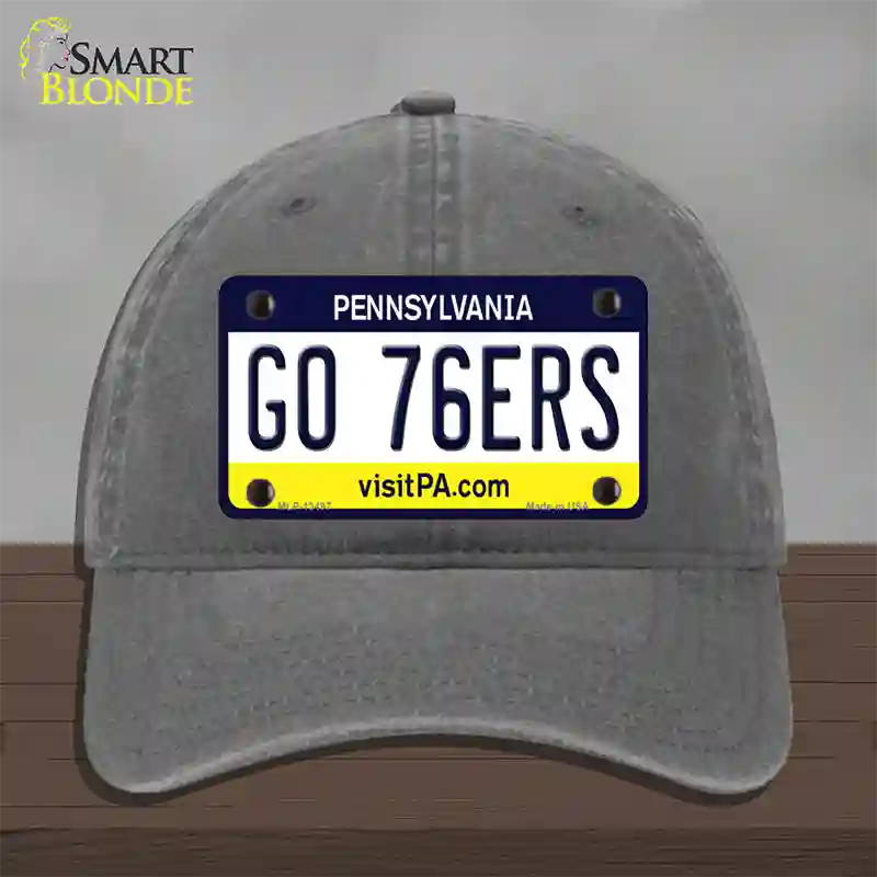 Go 76ers Novelty License Plate Hat Tag Unconstructed Cotton / Charcoal