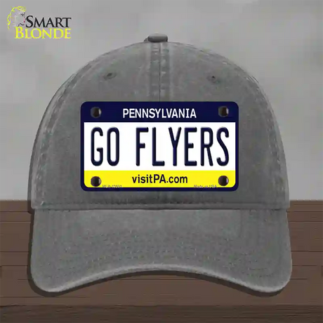 Go Flyers Novelty License Plate Hat Tag Unconstructed Cotton / Charcoal