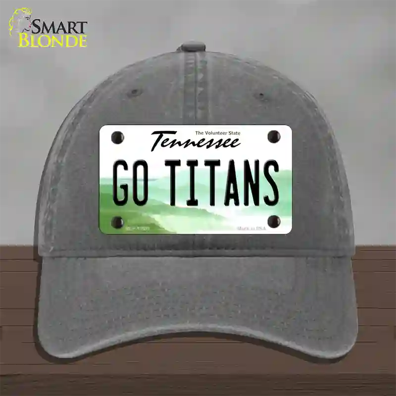 Go Titans Novelty License Plate Hat Tag Unconstructed Cotton / Charcoal