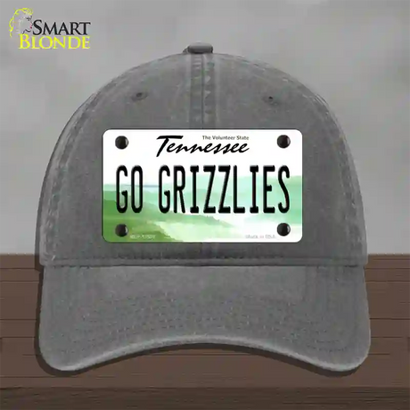 Go Grizzlies Novelty License Plate Hat Tag Unconstructed Cotton / Charcoal