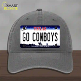 Go Cowboys Novelty License Plate Hat Tag Unconstructed Cotton / Charcoal