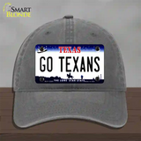 Go Texans Novelty License Plate Hat Tag Unconstructed Cotton / Charcoal