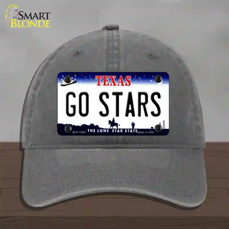 Go Stars Novelty License Plate Hat Tag Unconstructed Cotton / Charcoal