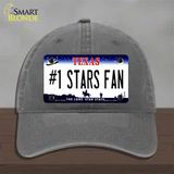 Number 1 Stars Fan Novelty License Plate Hat Tag Unconstructed Cotton / Charcoal