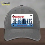 Go Seahawks Novelty License Plate Hat Tag Unconstructed Cotton / Charcoal