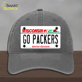 Go Packers Novelty License Plate Hat Tag Unconstructed Cotton / Charcoal