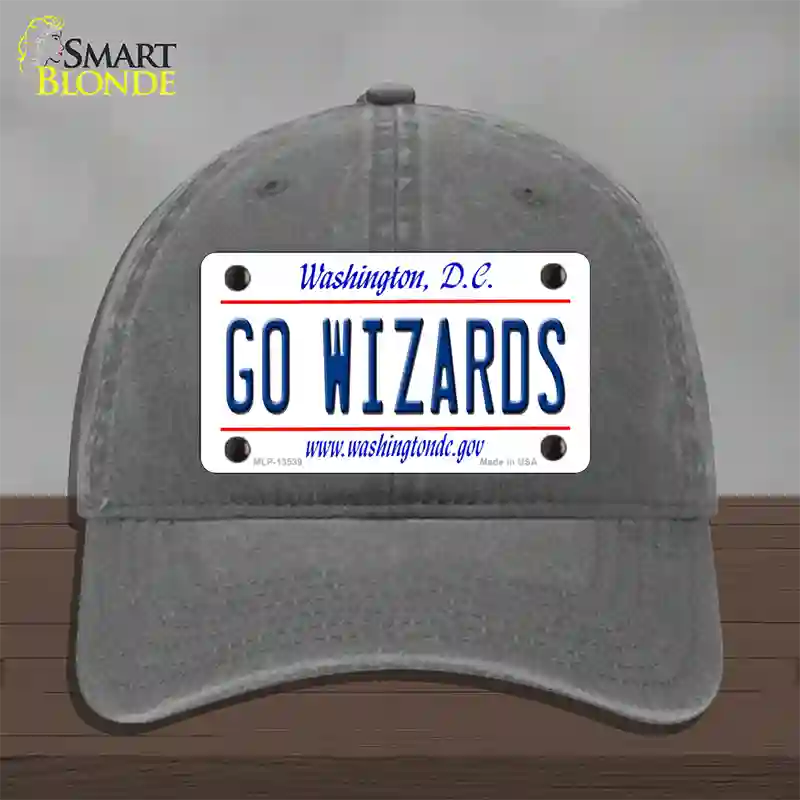 Go Wizards Novelty License Plate Hat Tag Unconstructed Cotton / Charcoal