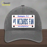 Number 1 Wizards Fan Novelty License Plate Hat Tag Unconstructed Cotton / Charcoal