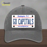 Go Capitals Novelty License Plate Hat Tag Unconstructed Cotton / Charcoal