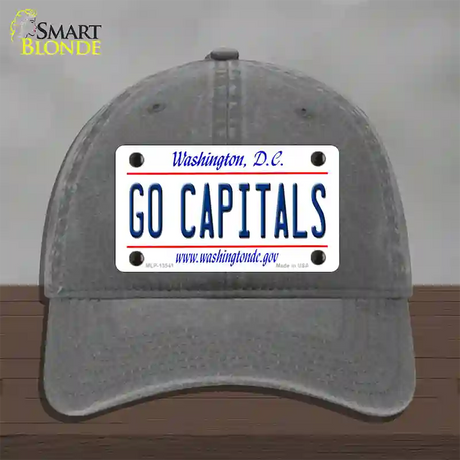 Go Capitals Novelty License Plate Hat Tag Unconstructed Cotton / Charcoal