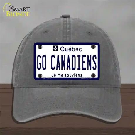 Go Canadiens Novelty License Plate Hat Tag Unconstructed Cotton / Charcoal