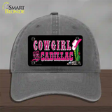 Cowgirl Cadillac Novelty License Plate Hat Unconstructed Cotton / Charcoal