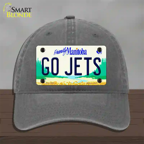 Go Jets Manitoba Novelty License Plate Hat Tag Unconstructed Cotton / Charcoal