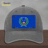 Pohnpei Flag Novelty License Plate Hat Unconstructed Cotton / Charcoal