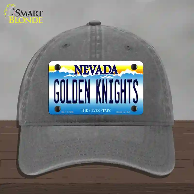 Golden Knights Novelty License Plate Hat Tag Unconstructed Cotton / Charcoal