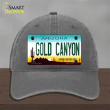 Gold Canyon Arizona Novelty License Plate Hat Tag Unconstructed Cotton / Charcoal