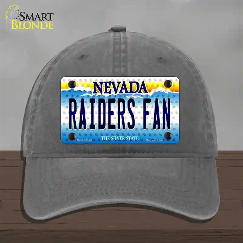 Raiders Fan Nevada Novelty License Plate Hat Tag Unconstructed Cotton / Charcoal