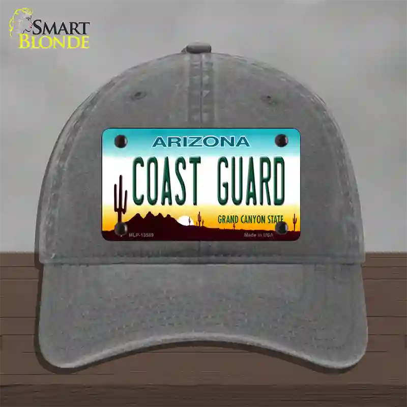 Coast Guard Arizona Novelty License Plate Hat Tag Unconstructed Cotton / Charcoal