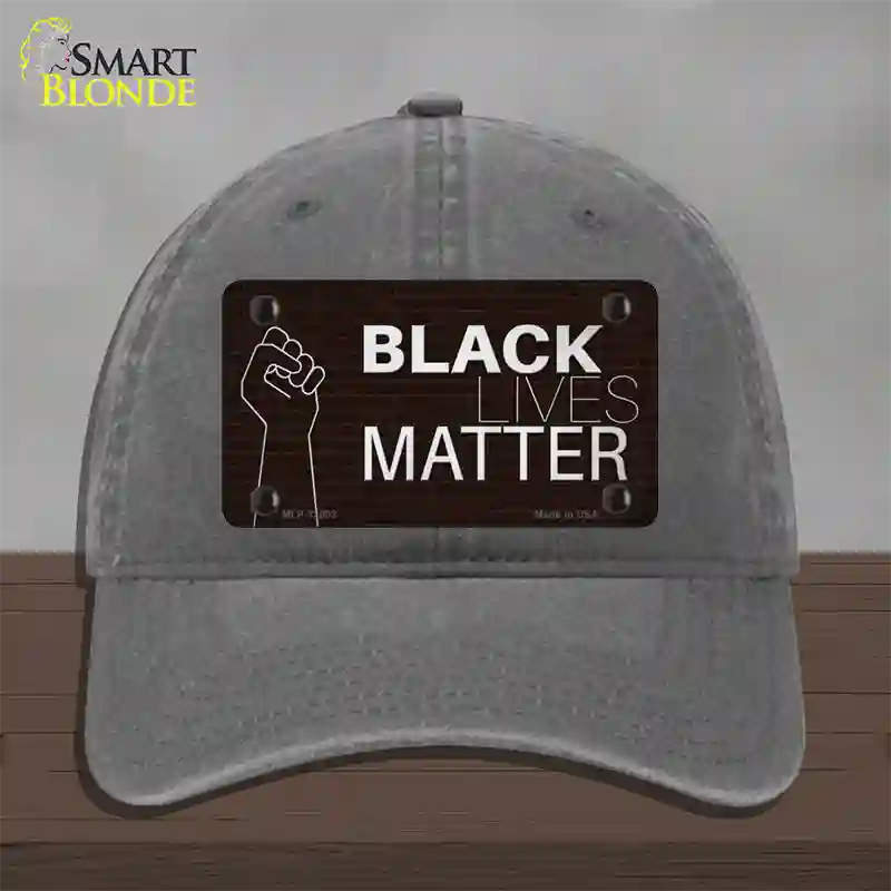 Black Lives Matter Fist Brick Novelty License Plate Hat Tag Unconstructed Cotton / Charcoal