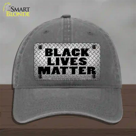 Black Lives Matter Diamond Plate Novelty License Plate Hat Tag Unconstructed Cotton / Charcoal